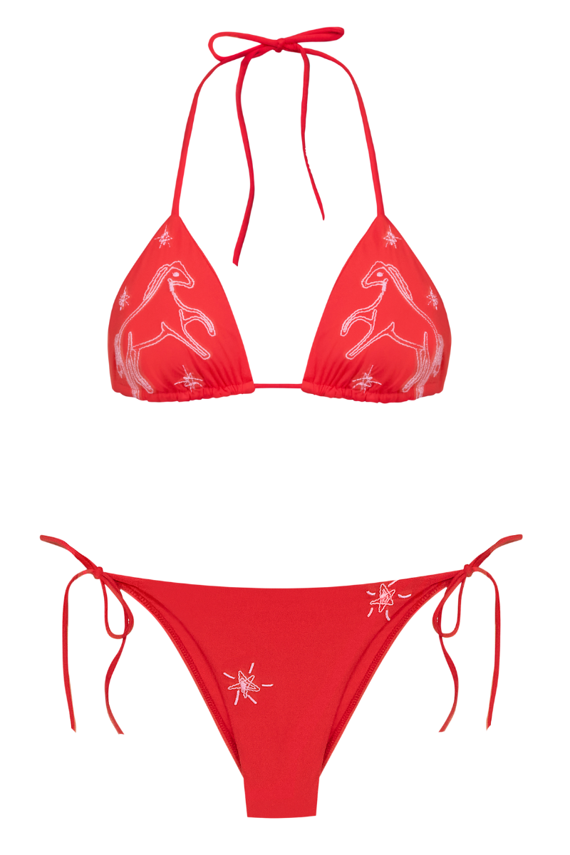 Amelie Bottom Crimson